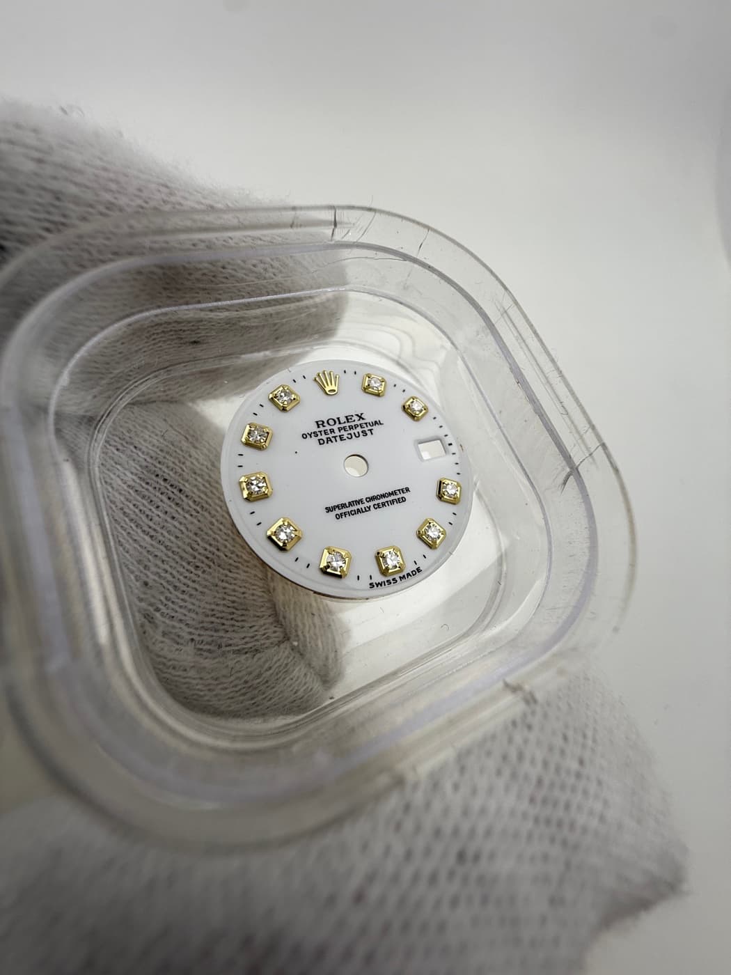 Rolex Lady Datejust 26 Zifferblatt (Weiß, Diamanten)