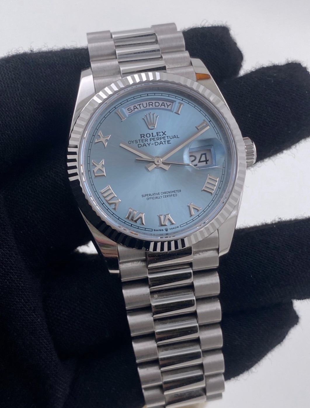Rolex Day-Date 36 “Ice Blue” Platinum
